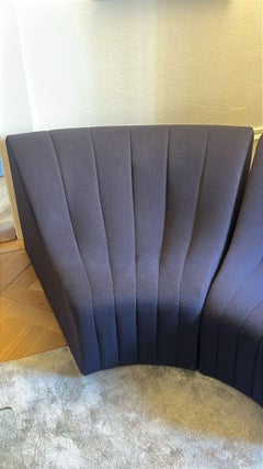 Kwok Hoï CHAN For STEINER Lounge Chairs model CHROMATIC Deep midnight blue