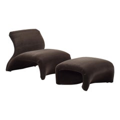 Kwok Hoï Chan Kaïdo chair and ottoman for Steiner, France 1968