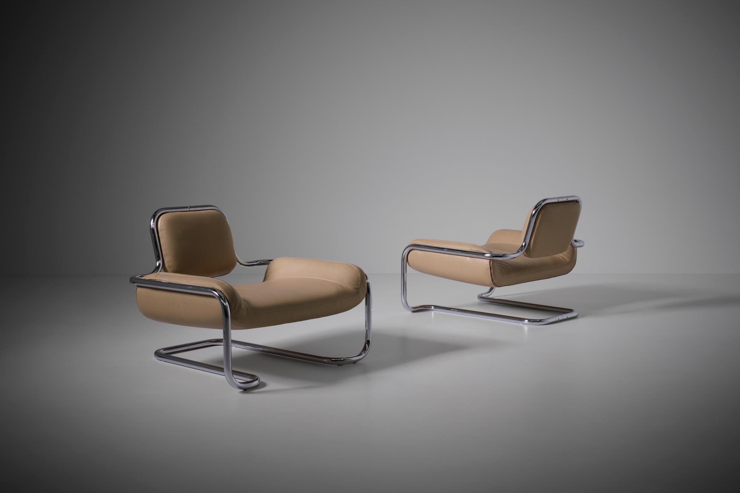 Kwok Hoi Chan ‘Lemon Sole’ Chairs for Steiner, France 1969, Set of 2 3