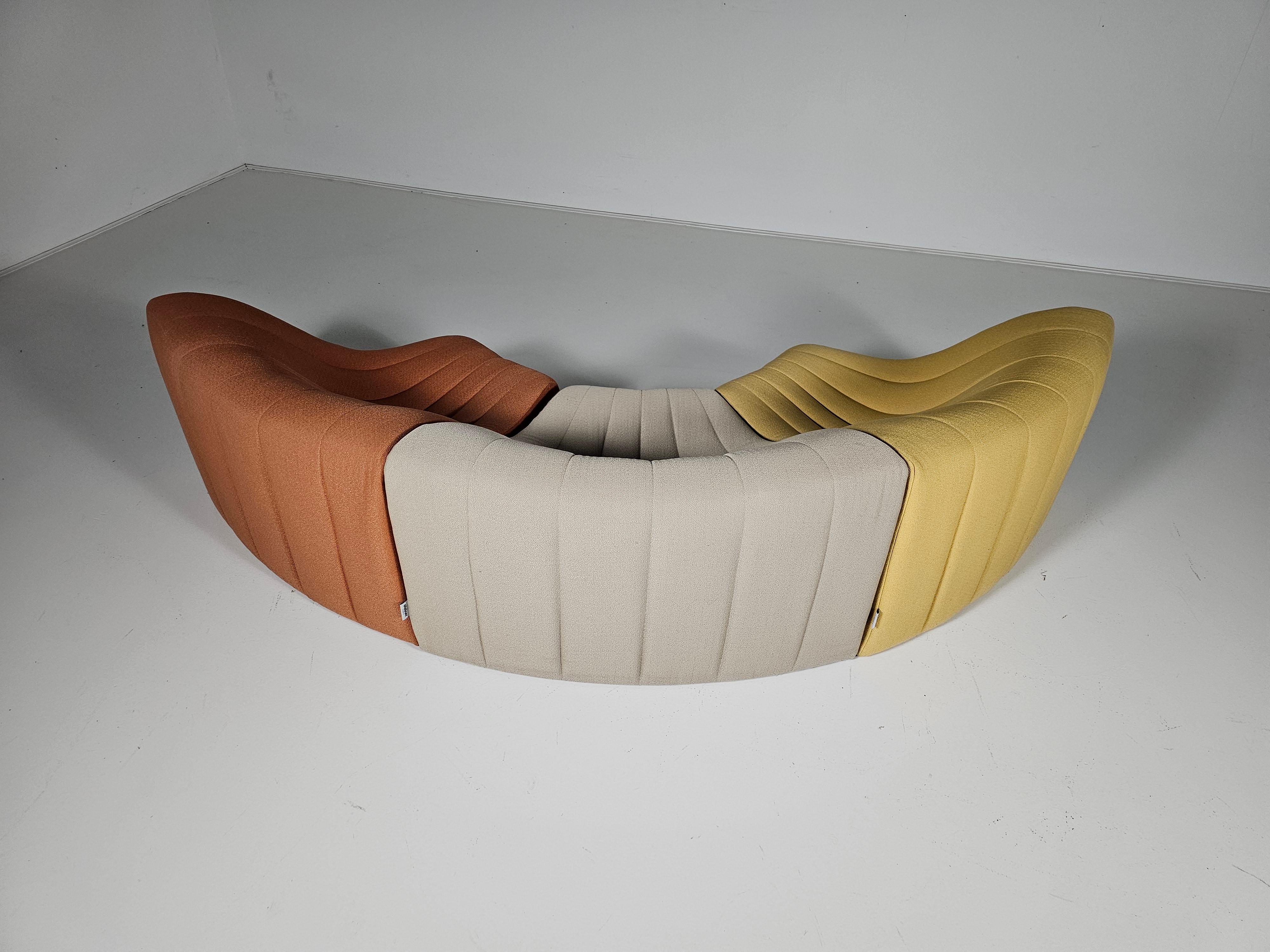 Kwok Hoi Chan 'Chromatic'  modular sofa in orange, yellow and cream  For Sale 3