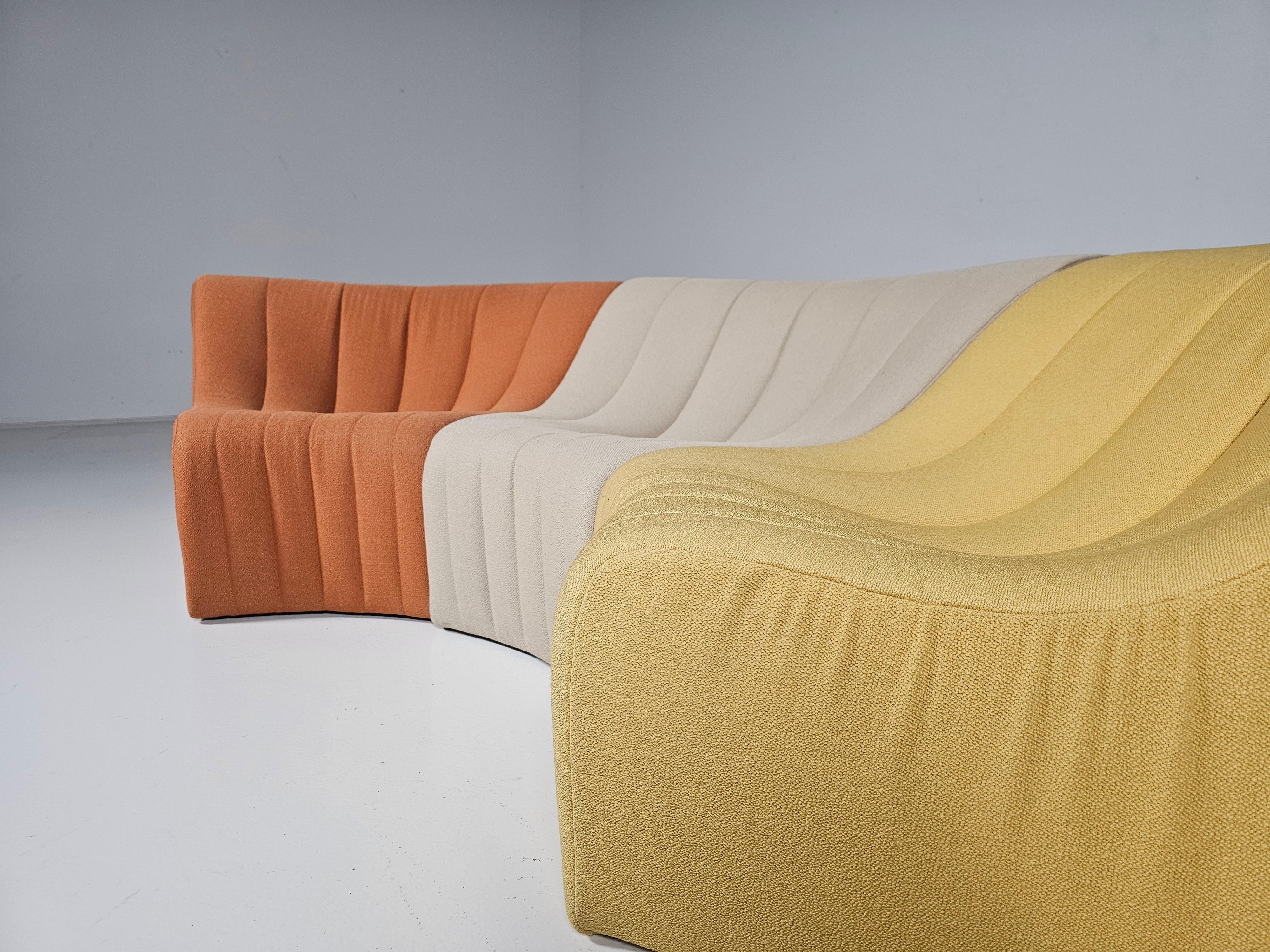 Kwok Hoi Chan 'Chromatic'  modular sofa in orange, yellow and cream  For Sale 1