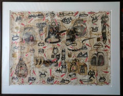 L'artista cinese dei graffiti pop Kwok, collage a tecnica mista