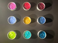 Pearlescent Wave - Pink Mixed Media Wall Sculpture, Abstract, 2010+