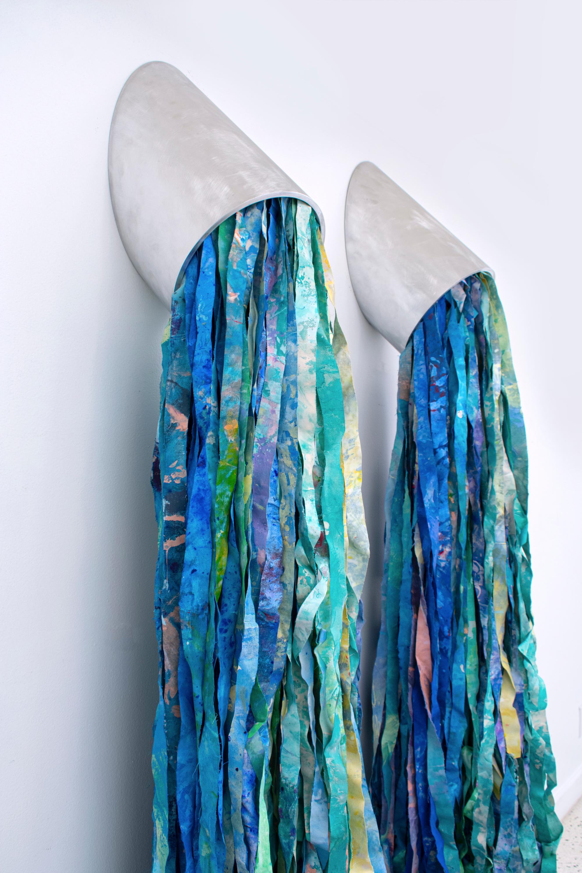 Cascade d'obstruction - Contemporain Sculpture par KX2: Ruth Avra + Dana Kleinman