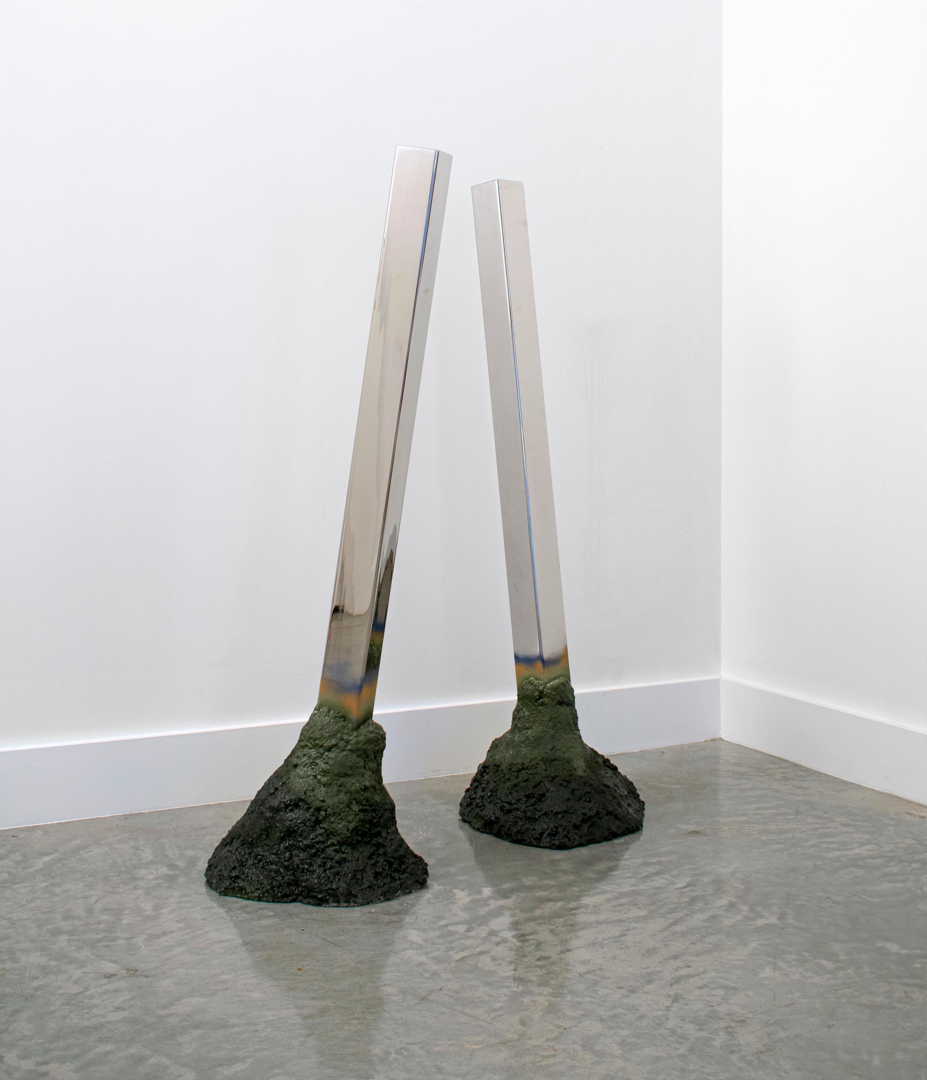Tide Markers freestanding - Contemporary Sculpture by KX2: Ruth Avra + Dana Kleinman