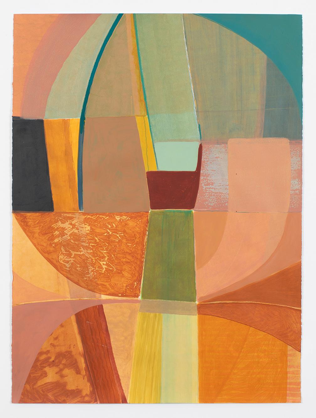 "Dunkle Sonne" 2025 Acryl auf Aquarellpapier