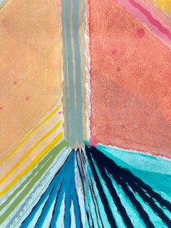 "Pluma" 2025 acrílico sobre papel de acuarela 25 x 22 pulg.