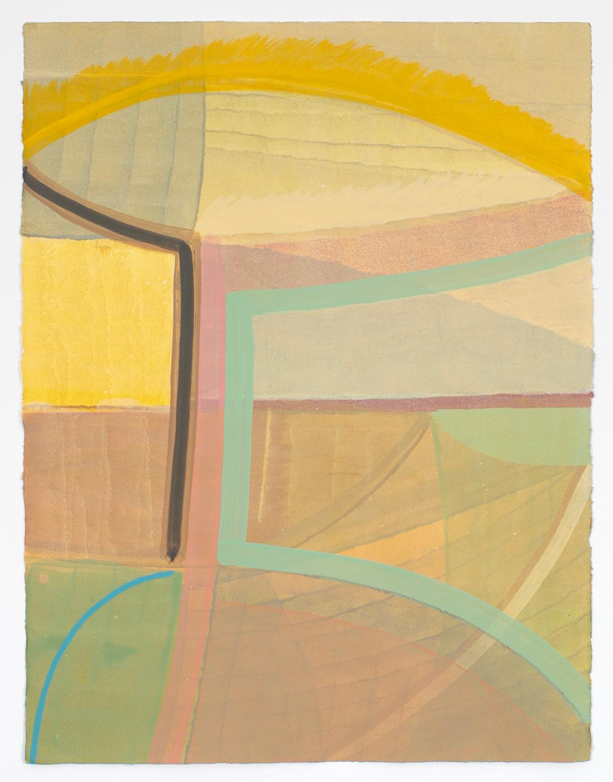 "Horizon Line" 2025 Acryl auf Aquarellpapier