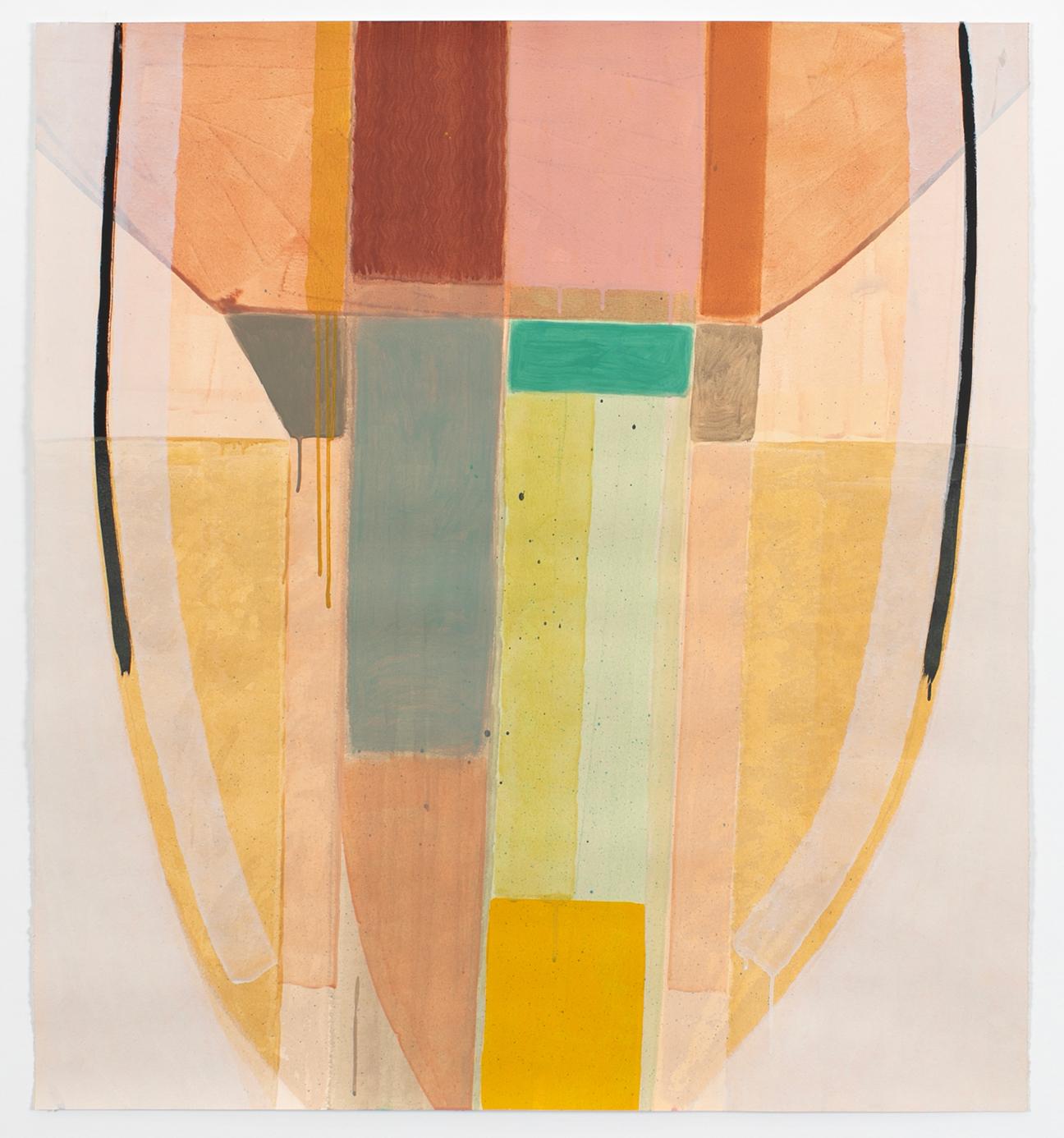 Ky Anderson Abstract Painting - "Seedling 25.10" 2025 acrylic on watercolor paper