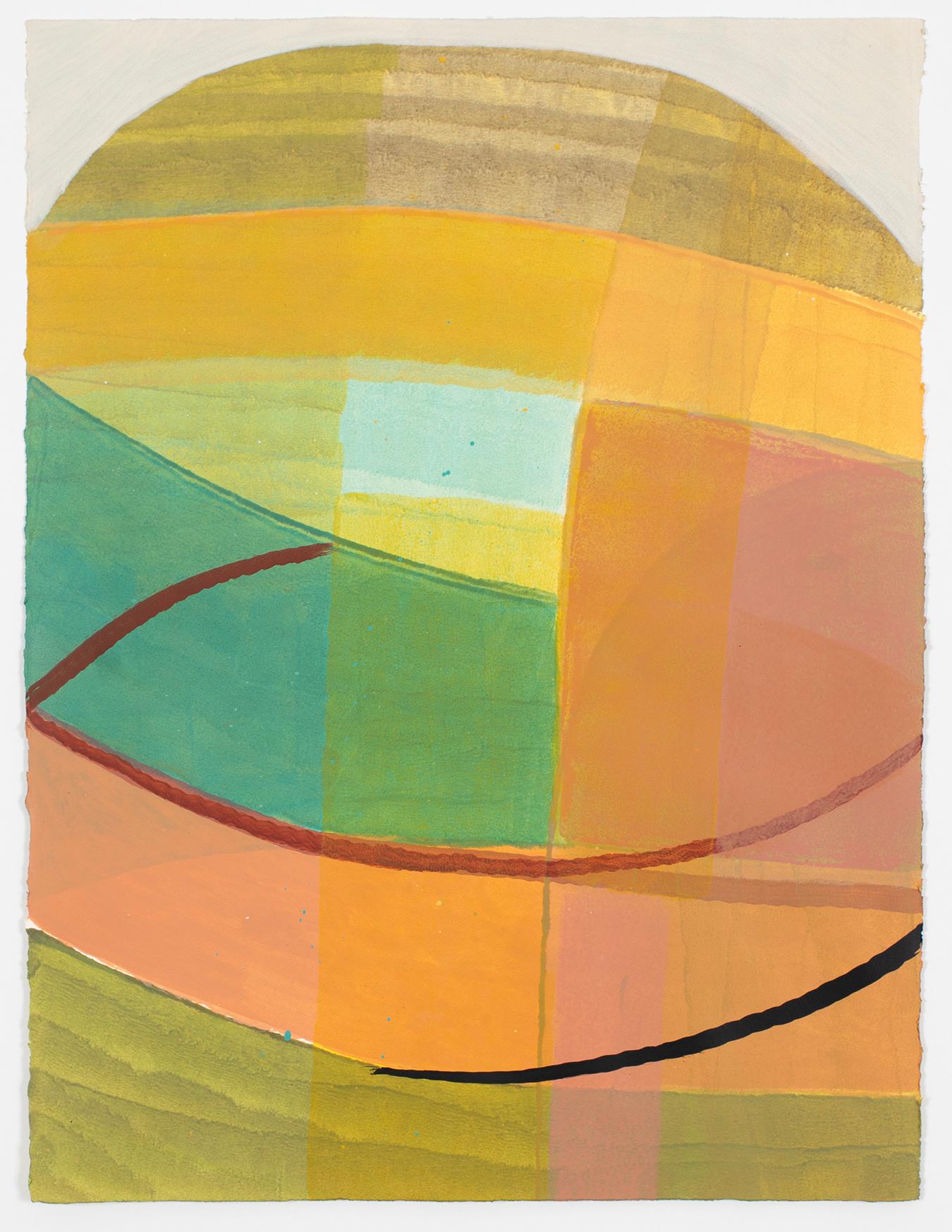 "Sämling 25.8" 2025 Acryl auf Aquarellpapier