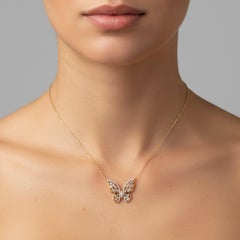 0.12ct Kyanite & Emerald 14K Yellow Gold Diamond Pendant Necklace