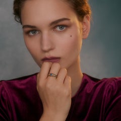 Emma Chapman Anillo Floral Diamante Cianita Oro Amarillo 18k