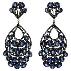 Kyanite & Diamond Earrings