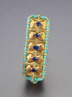 Pulsera de plata trenzada con cianita y diamantes