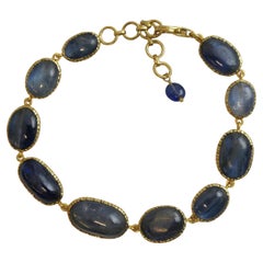 Kyanite Gold Plated Sterling Silver  Bracelet