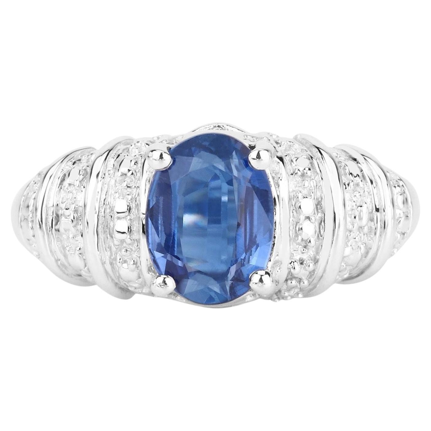 Anello di kianite da 1,39 carati in argento sterling