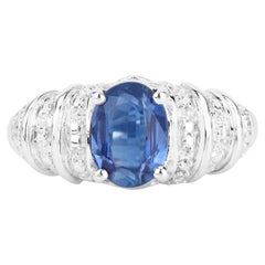 Anillo de Cianita 1,39 Quilates Plata de Ley