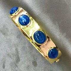 Kyanite set hinged cuff