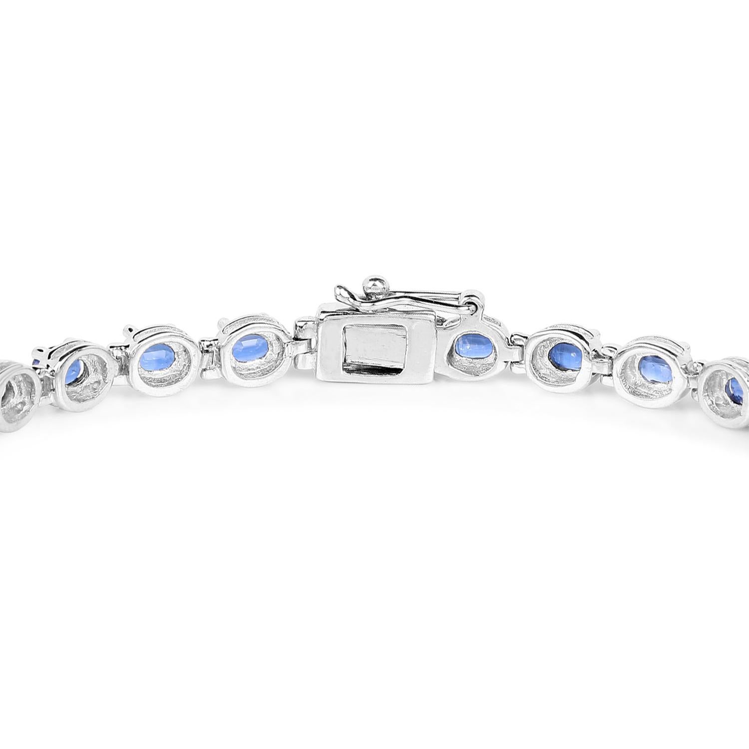 Bracciale Tennis in Kyanite 7 Carati - Argento Sterling In condizioni ottime in vendita a Punta Gorda, FL