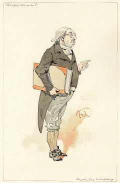 (KYD) - DICKENS - Tim Linkinwater (from Nicholas Nickleby) - ORIGINAL SKETCH