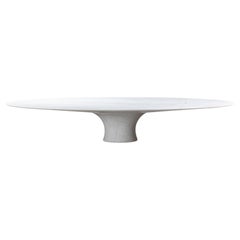 Kyknos Contemporary Marble Low Oval Table 36/160 by Angelo Alinea