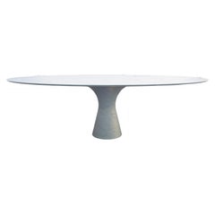 Kyknos Contemporary Oval Marble Dining Table 290/75