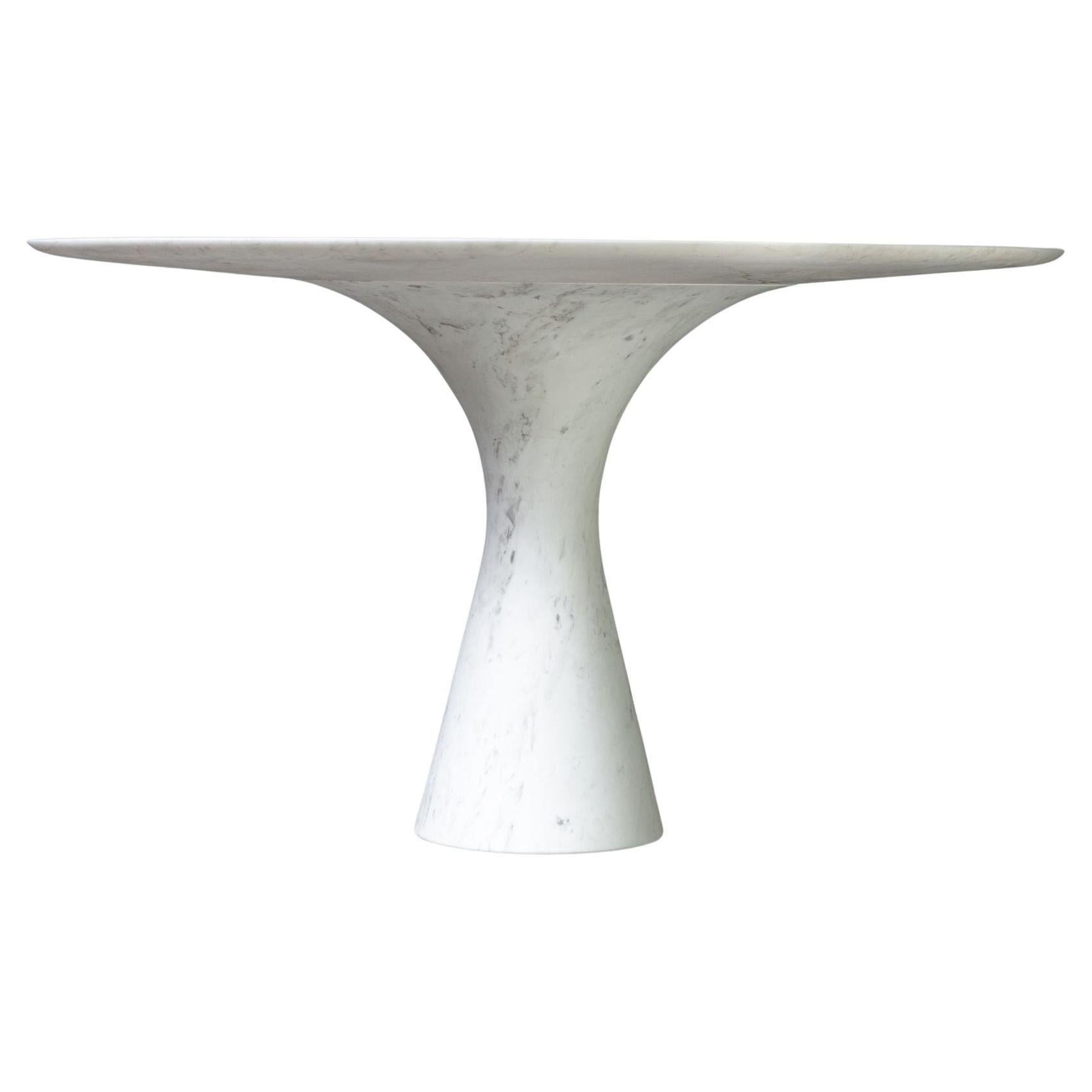 A&M Table ronde contemporaine raffinée en marbre M/R 160