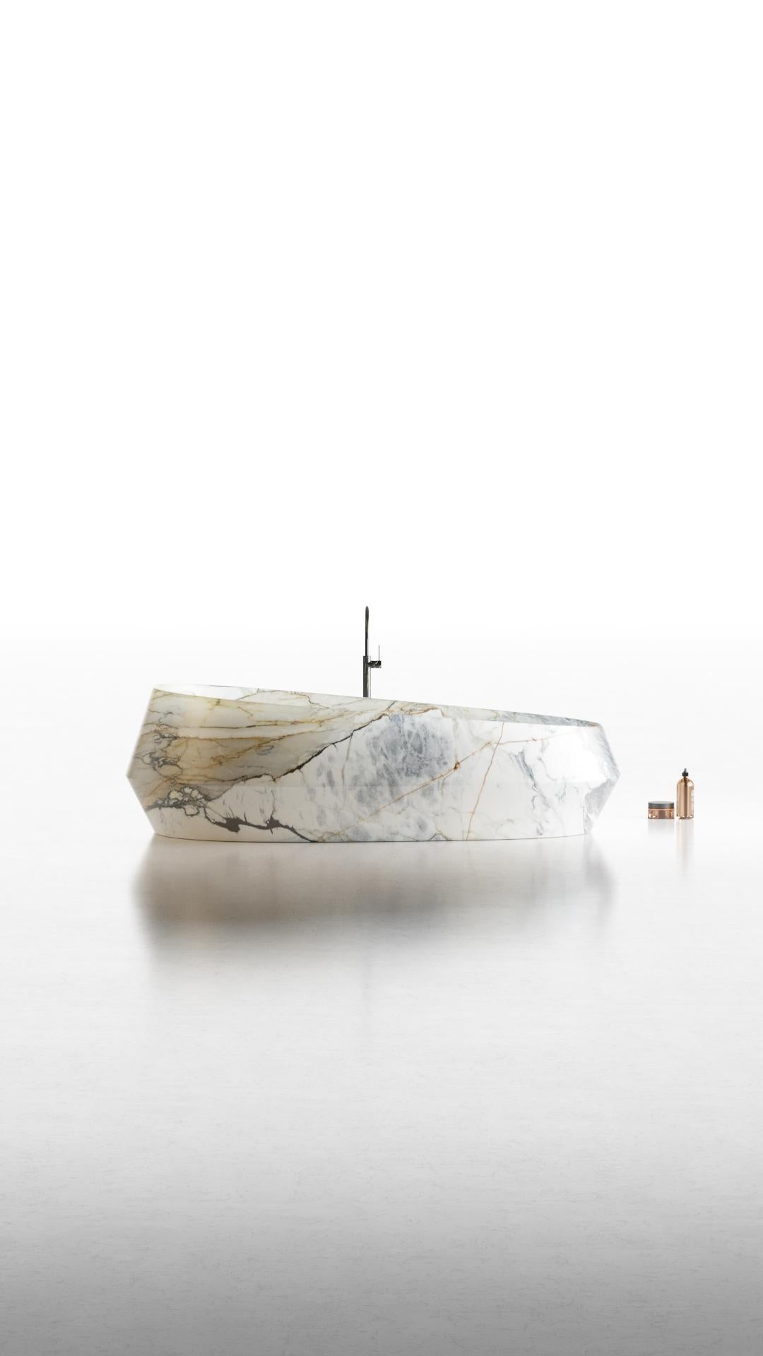 Moderne Baignoire Kyknos Tosca par Marmi Serafini en vente
