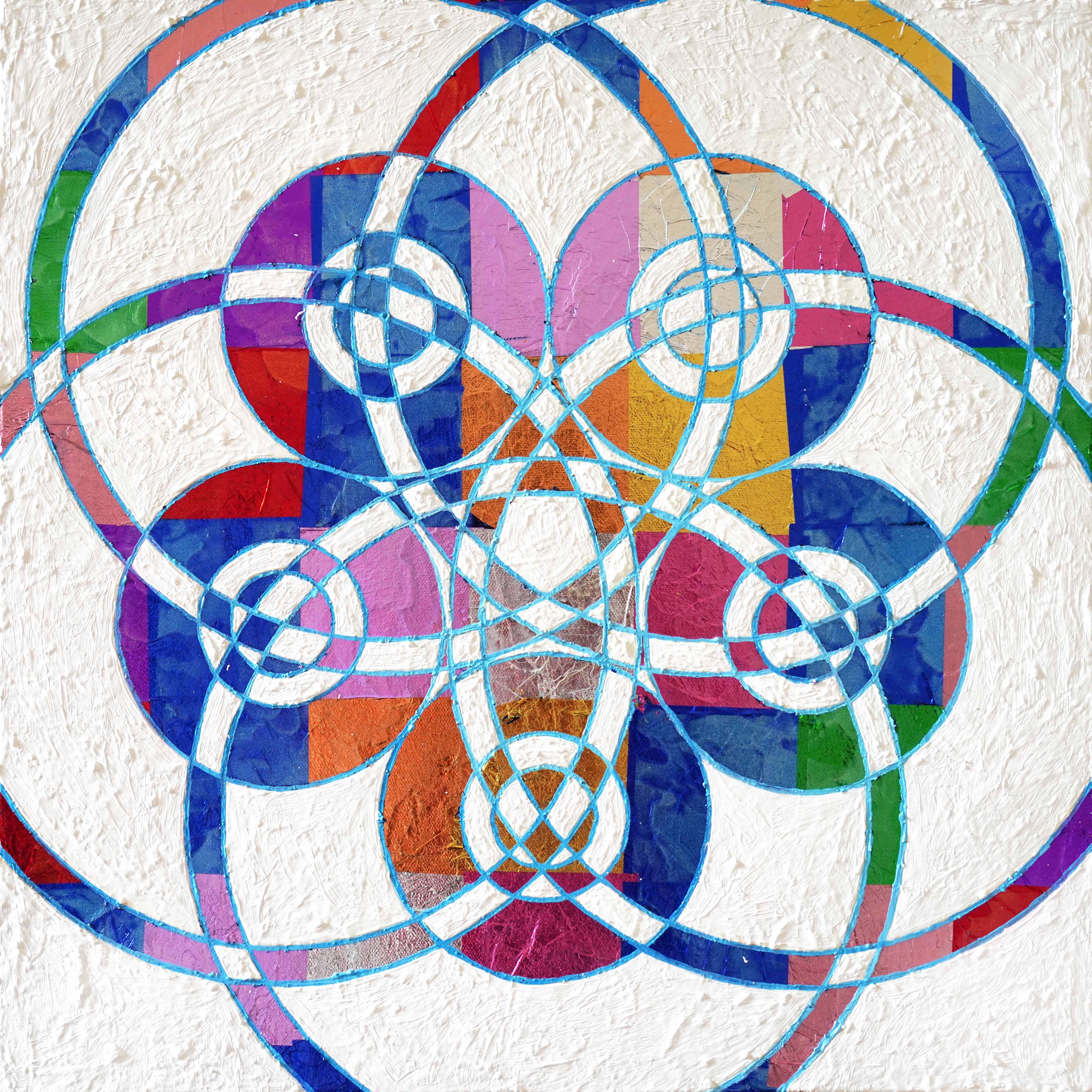 Öl und Metallic-Blatt auf Leinwand

Mit einer Mischung aus Numerologie, heiliger Geometrie und Symbolik sowie Inspirationen aus der zeitgenössischen Kunst und Innenarchitektur erforscht Unity In Color die farbenfrohe Welt der 7 Chakren des Körpers,