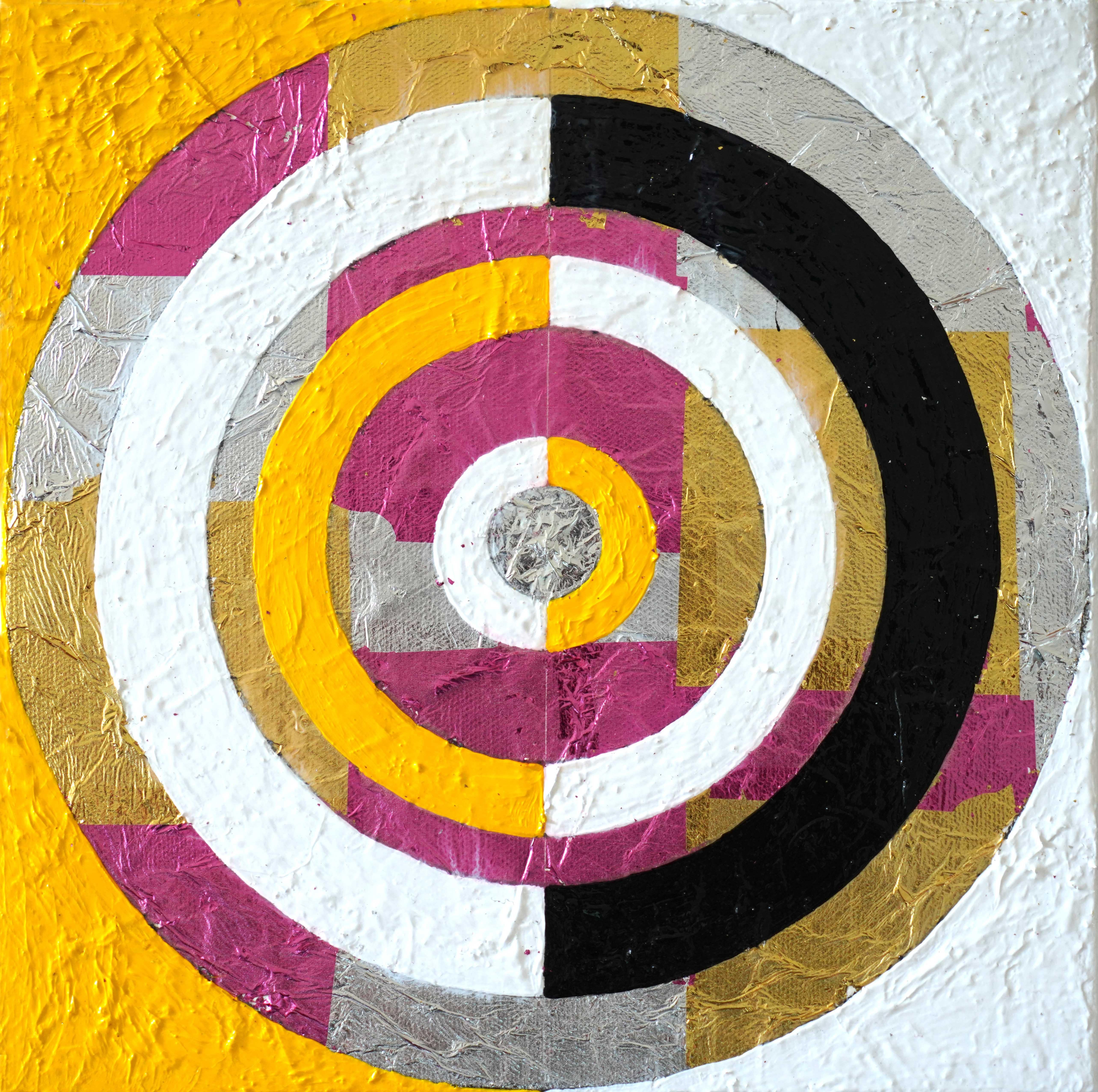 Olio e foglia metallica su tela

La serie Unity mira a portare pace, equilibrio e armonia nella connessione mente/corpo/spirito. Seguendo il percorso dei chakra del corpo e la geometria che si trova in natura, ogni pezzo è progettato per fungere da