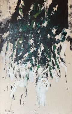 "Pendant Greens, " Kyle Morris, Abstract Expressionism, Joan Mitchell, Gestural