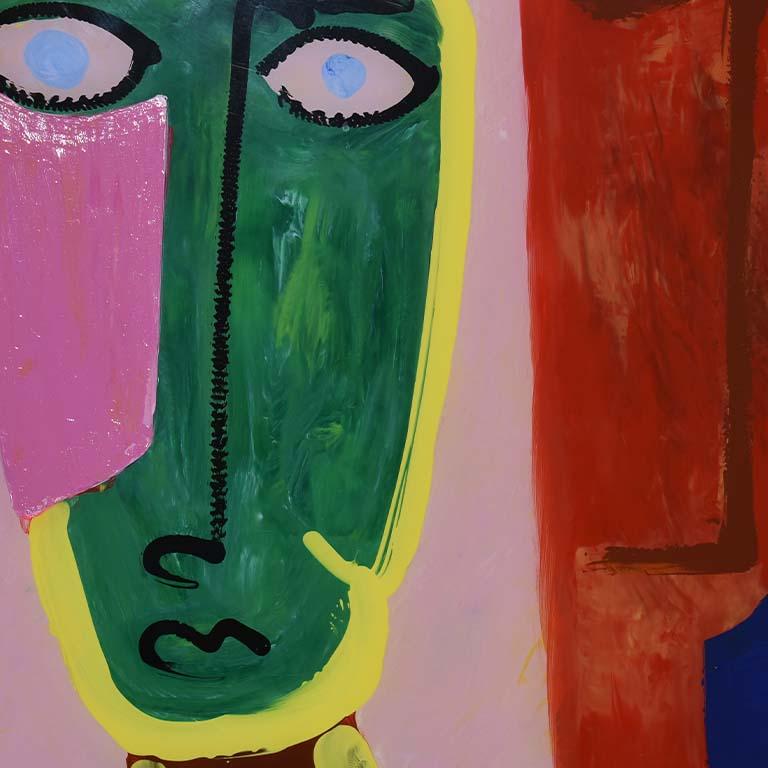 Three Sailors - Abstract Expressionist Painting by Kyle Ringquist