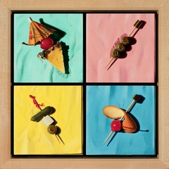 Cocktail Party - Four individual 5" x 5" (quadtych)