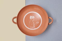 Kylix, Decorated Terracotta Bouquet Vase, Classic Greek Ceramic Inspiration