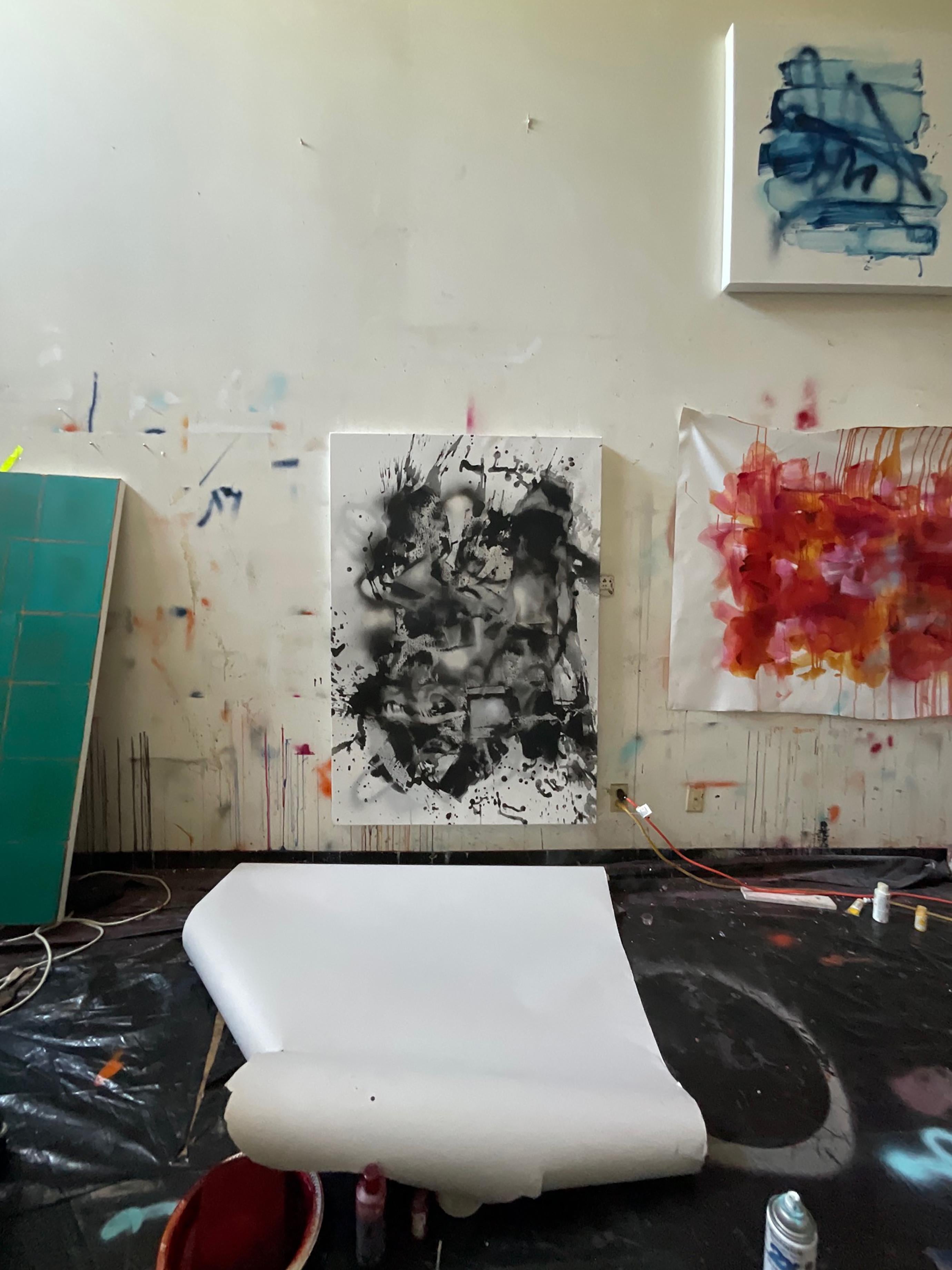 Kinesis 1 - tecnica mista su tela - Painting di Kymm Swank