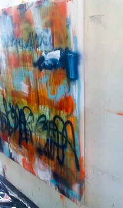 « Lucky Charms & Tequila » - Peinture acrylique et spray sur toile