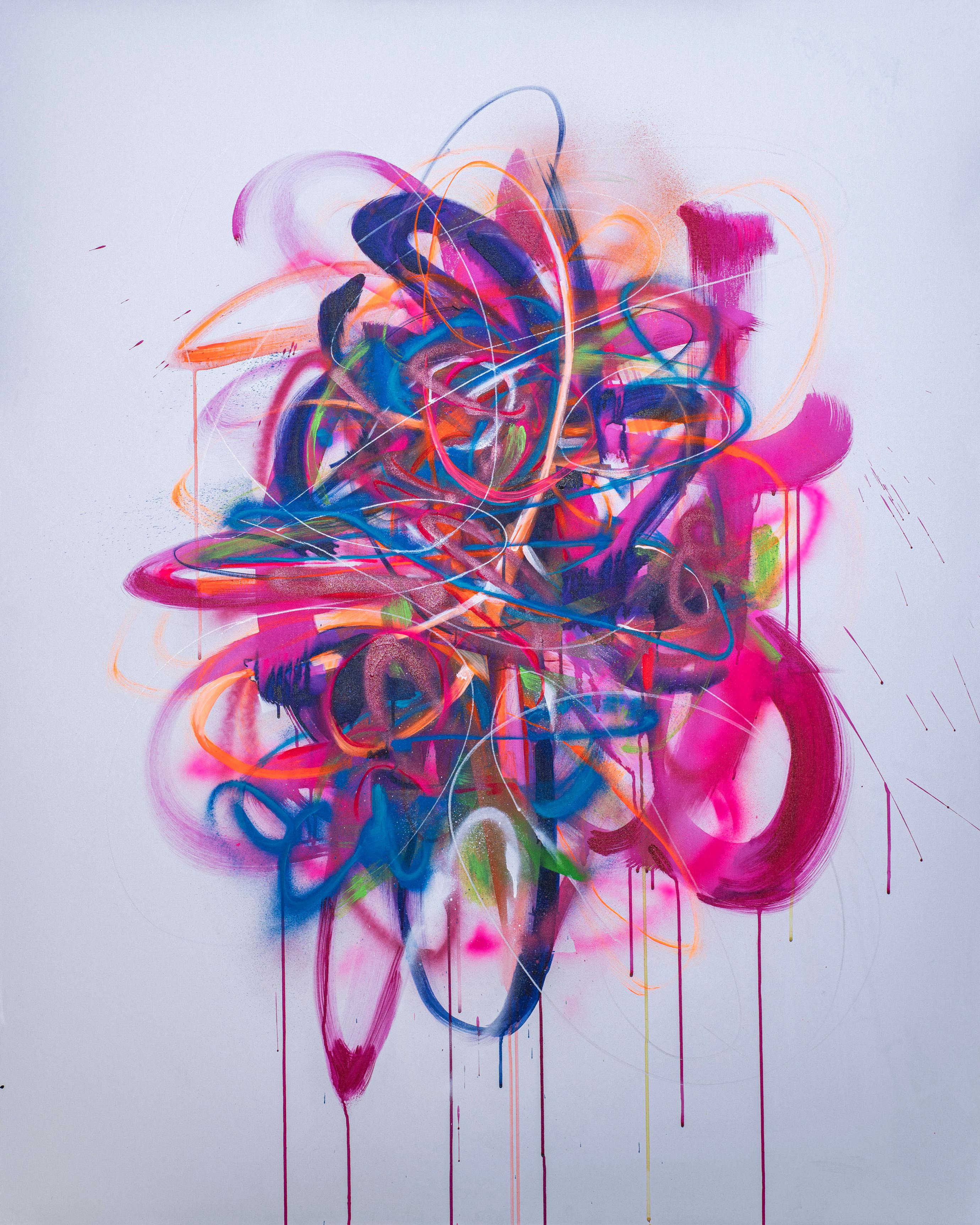 Abstract Painting di Kymm Swank - "Tantrum #72" - tecnica mista su tela