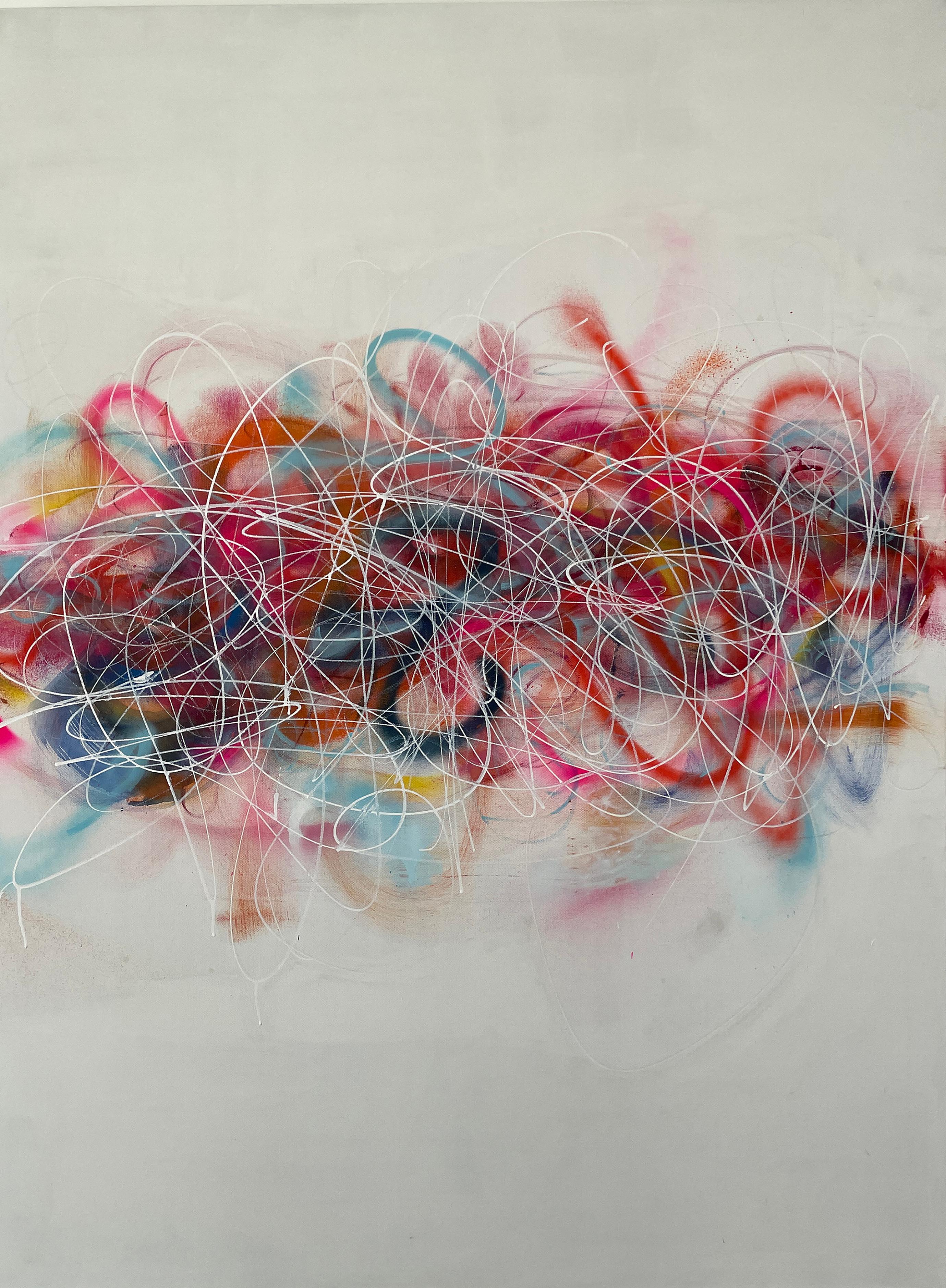 Abstract Painting di Kymm Swank - "Tantrum #8B" - tecnica mista su tela