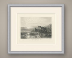 Kynance Rocks, Cornwall, Antique Steel Engraving after John Mogford, circa 1876