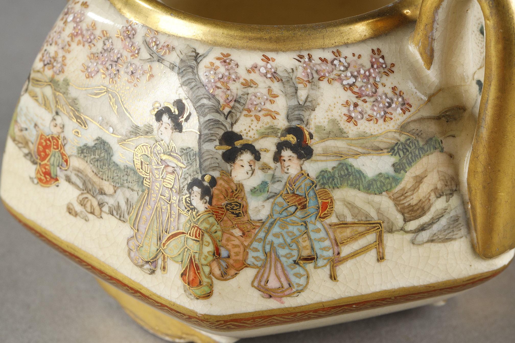 Théière et brûleur de parfum Kyo Satsuma de Kinkozan Kyoto en vente 3