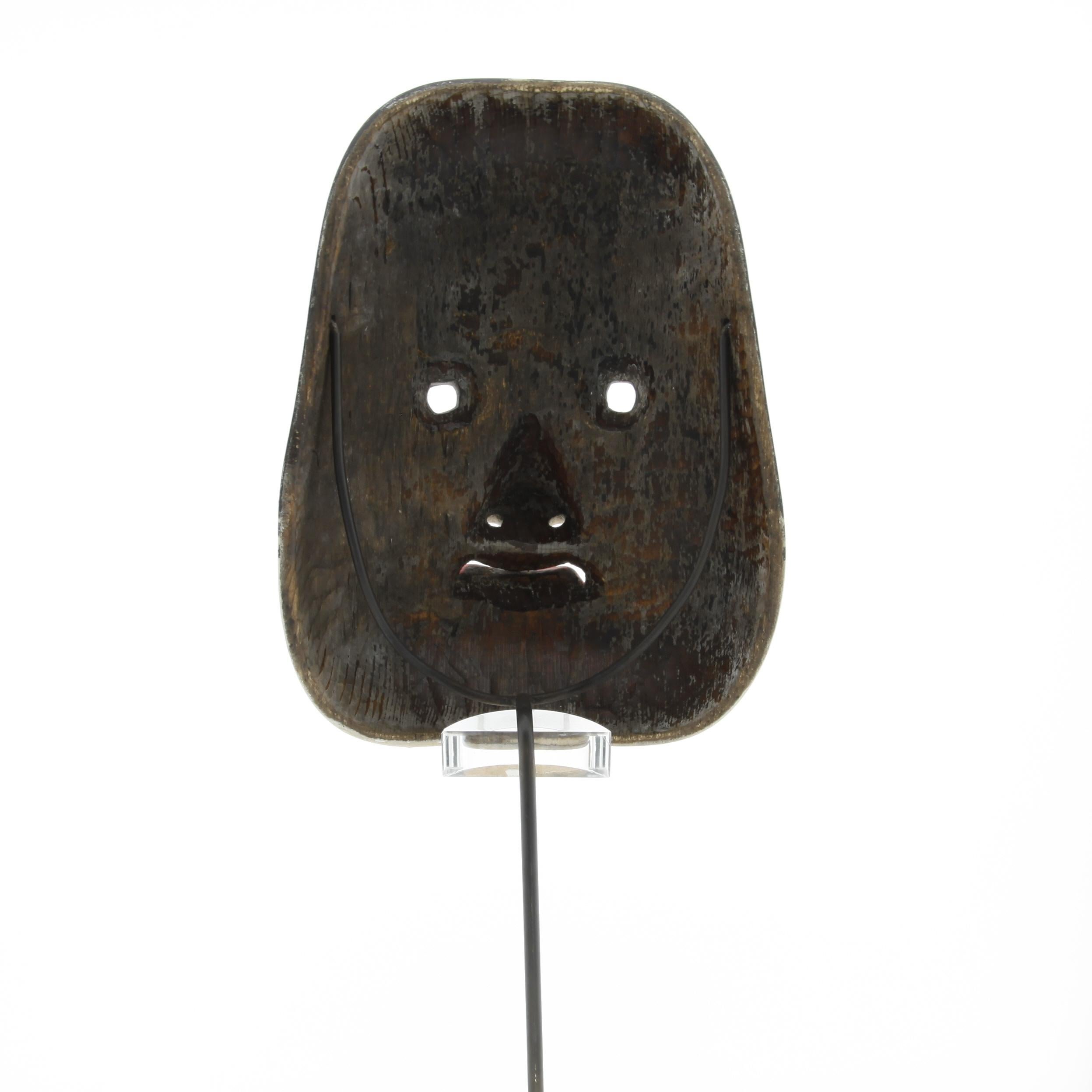 Arts and Crafts Kyogen Mask, Oto, Japanese Classical Theatre, 20th Century, Woodcraft, Handmade For Sale