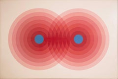 Kyohei Inukai Eco Firmado Modern Opt Art Serigrafía sobre papel 11/75 Enmarcado 1974