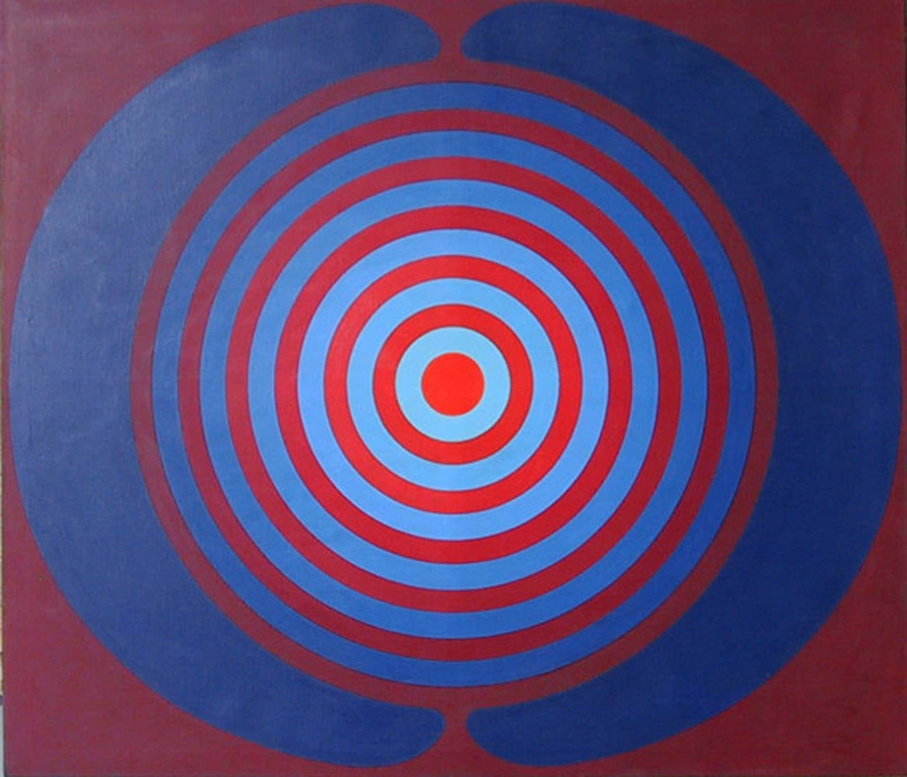 Target, Large Geometric Painting by Kyohei Inukai 1968