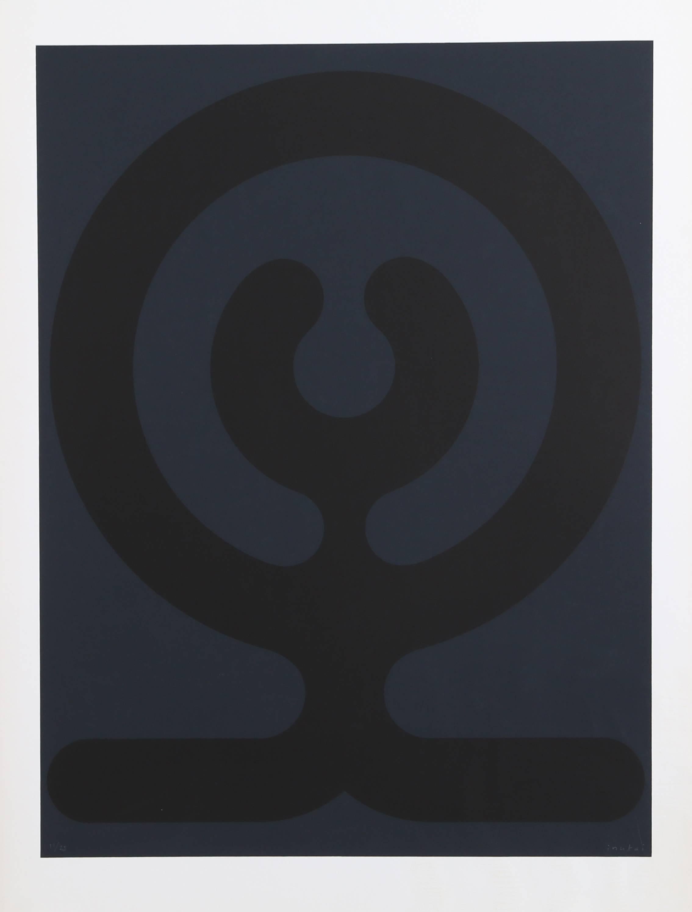 Artist: Kyohei Inukai, American (1913 - 1985)
Title: Egg (Black)
Year: circa 1970
Medium: Silkscreen, signed and numbered in pencil
Edition: 25
Image Size: 26.5 x 20 inches
Size: 35 x 23 in. (88.9 x 58.42 cm)