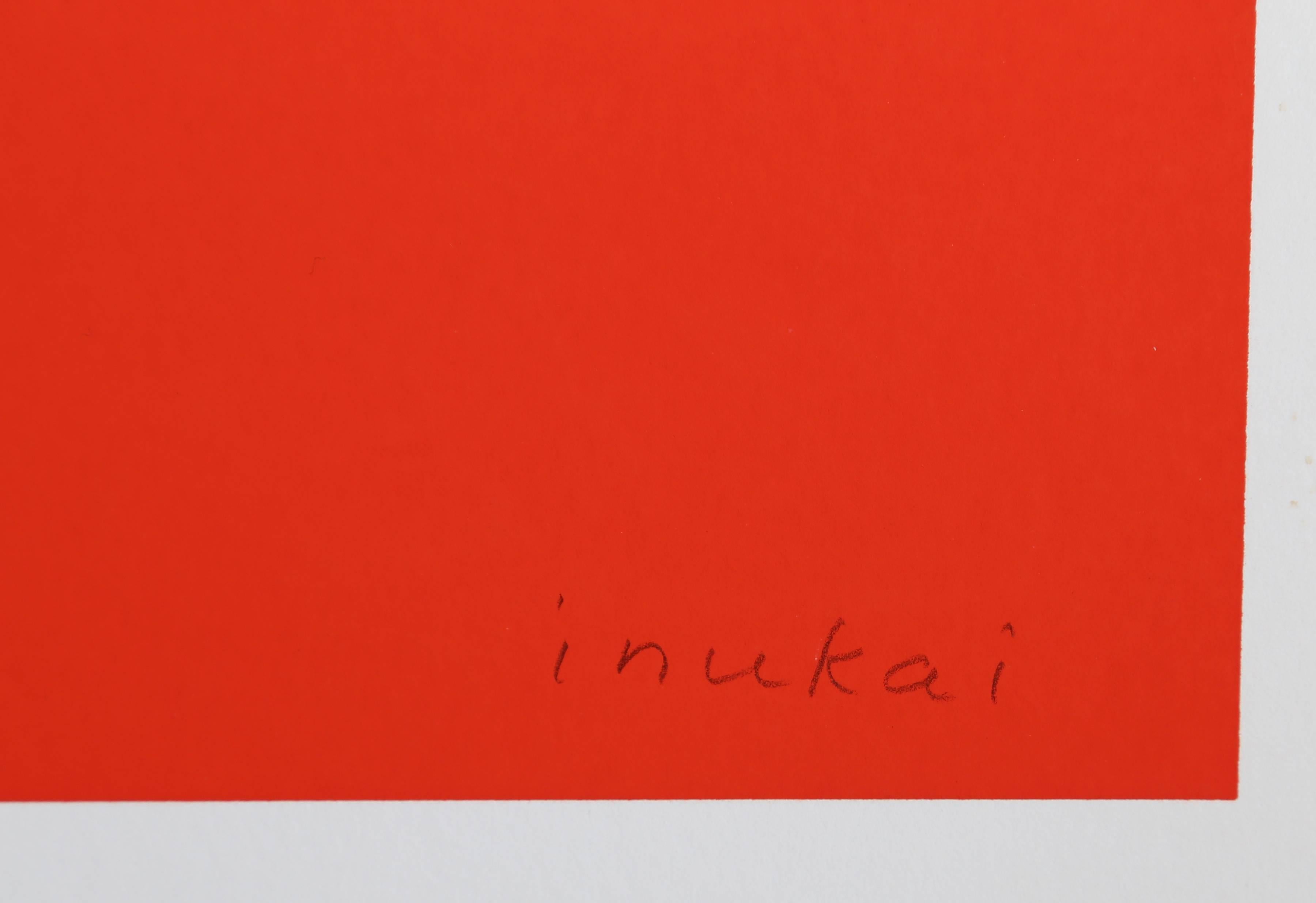 Egg (Red), Geometric Screenprint by Kyohei Inukai For Sale 2