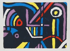 "Index" Abstract Serigraph by Kyohei Inukai, 1978