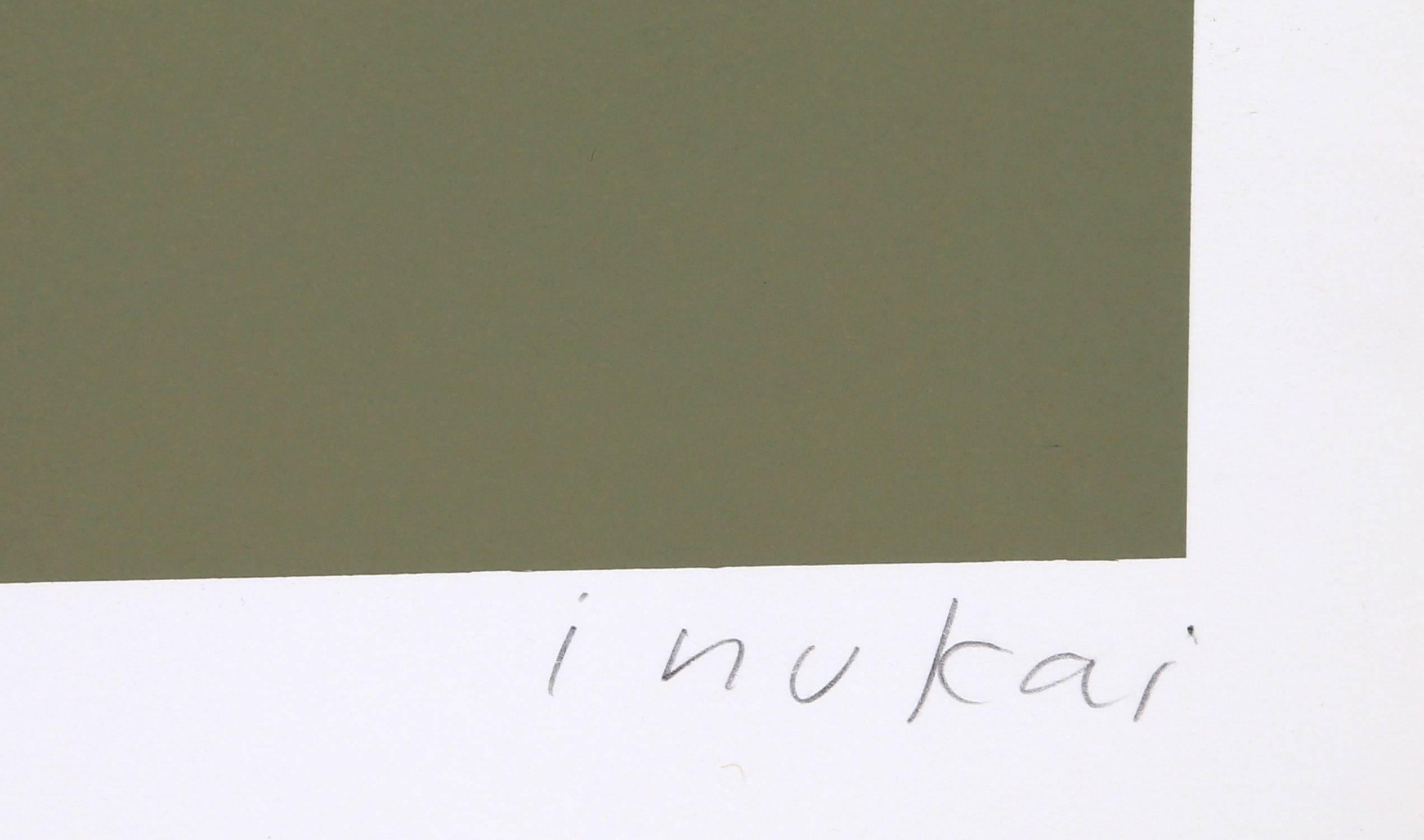 Nine Units on Mint, Abstract Geometric Screenprint by Kyohei Inukai For Sale 1