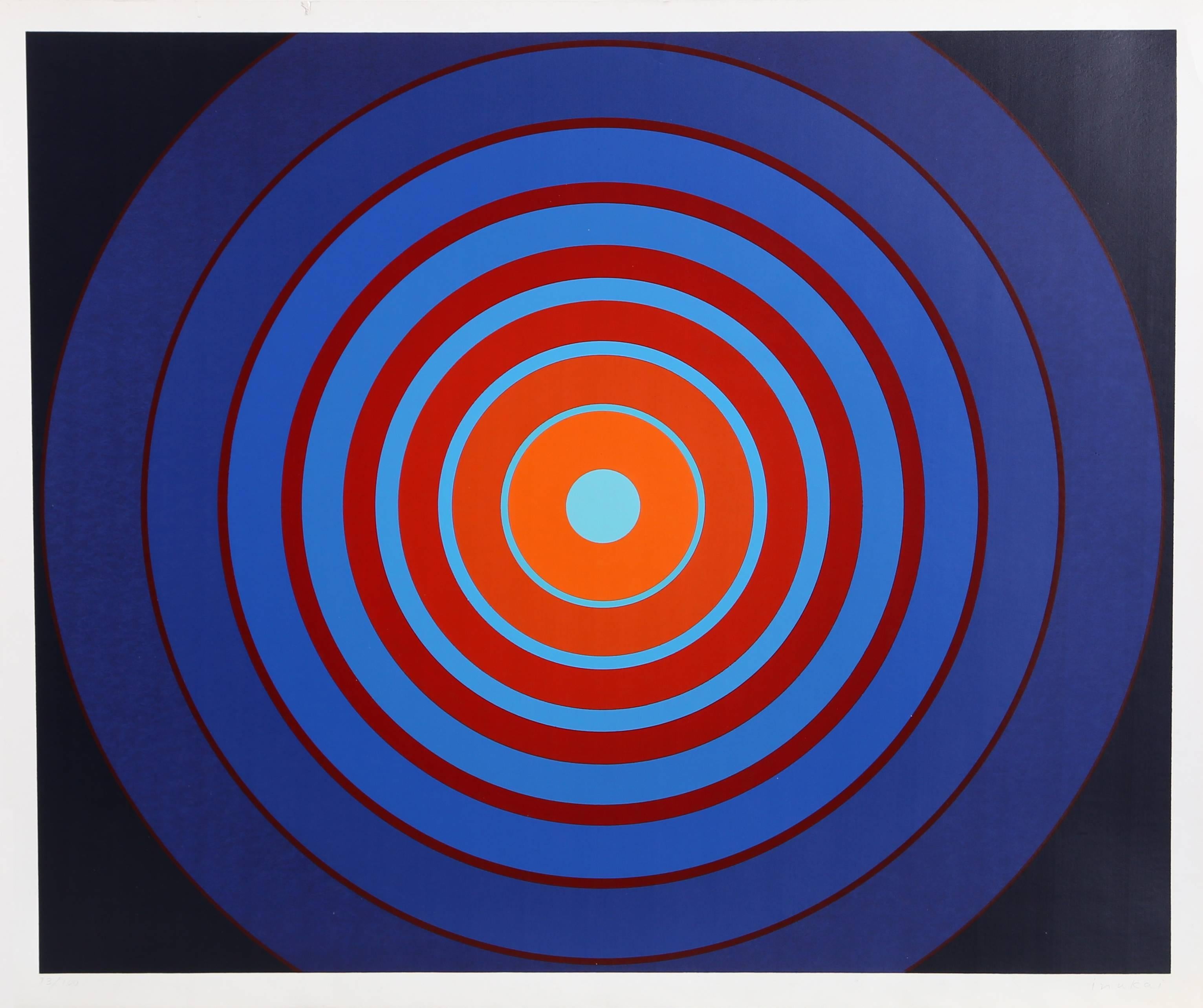 Artist: Kyohei Inukai, American (1913 - 1985)
Title: Untitled - Target I
Year: circa 1970
Medium: Silkscreen, signed and numbered in pencil
Edition: 100
Image Size: 21.5 x 26 inches
Size: 23 x 27.75 in. (58.42 x 70.49 cm)