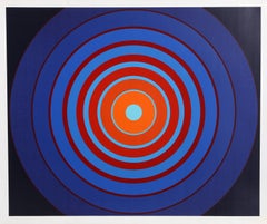 Vintage Target I, Op Art Screenprint by Kyohei Inukai