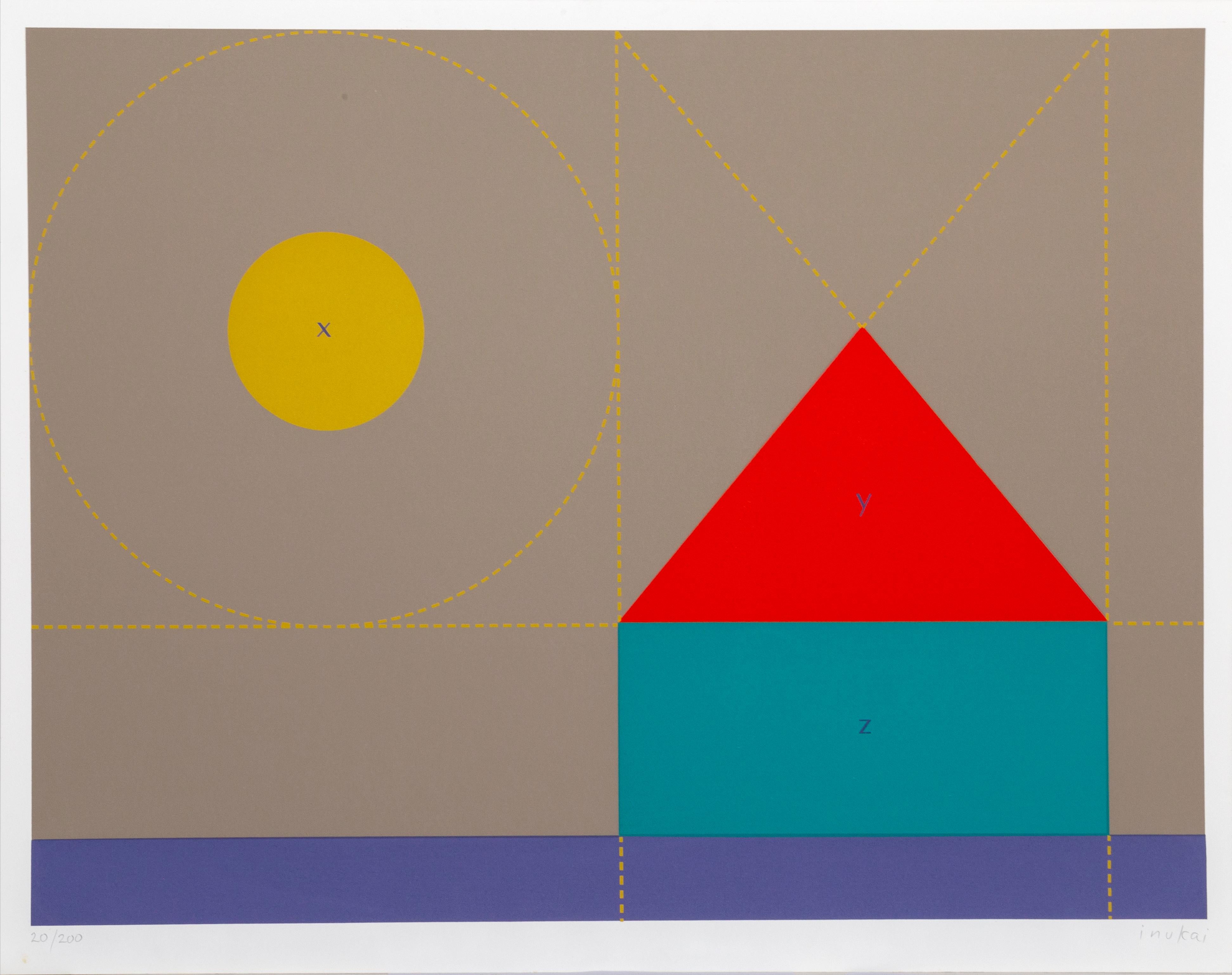 Artist: Kyohei Inukai
Title: Under The Sun
Year: circa 1978
Medium: Serigraph, Signed and numbered in pencil
Edition: 200
Paper Size: 26 x 33.5 inches